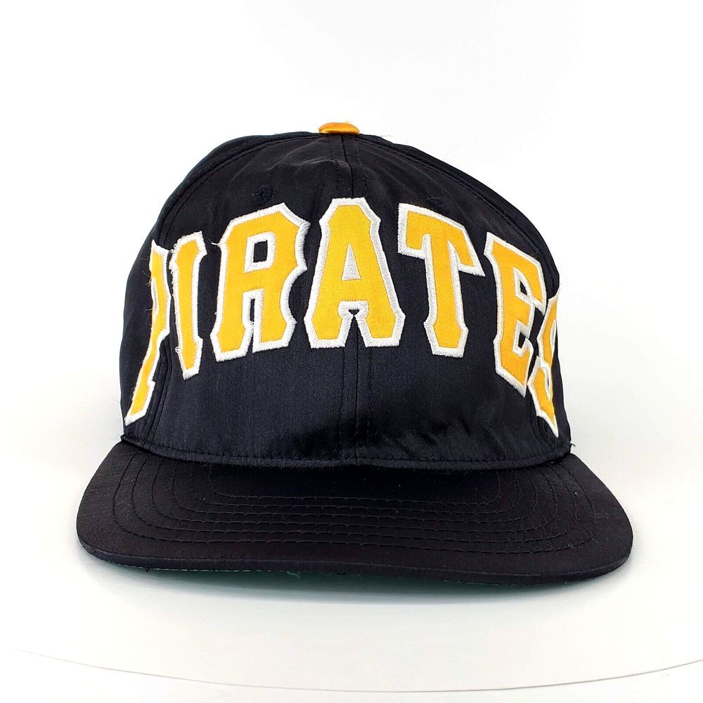 Vintage Rare Pittsburgh Pirates American Needle Hat‎ Script Snapback Black Cap - Picture 2 of 16